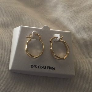 24K gold earrings